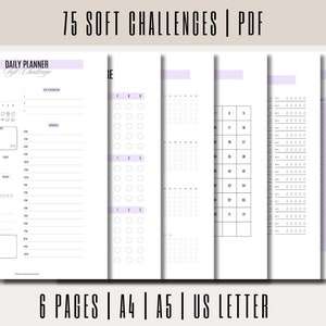75 Soft Challenge Tracker Bundle: Goal Setting Planner (Digital Download)