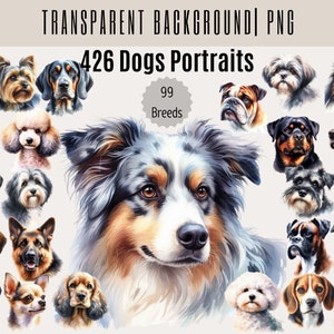 426 Dog Stickers Clipart Bundle, Watercolor Dogs Clipart Sublimation Designs, Dog Breeds PNG File,Cute Dogs Digital Illustration,Puppy PNG