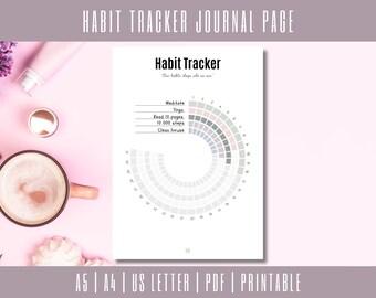 Habit Tracker Printable: Ziel-Tracker, Fitness & Gesundheit (PDF Download)