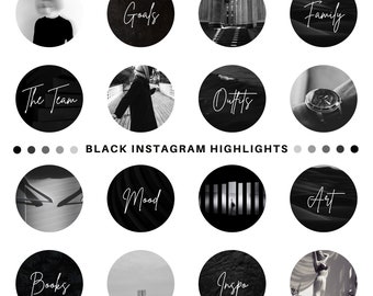 100 Black Instagram Highlight Covers Luxury Instagram Story - Etsy