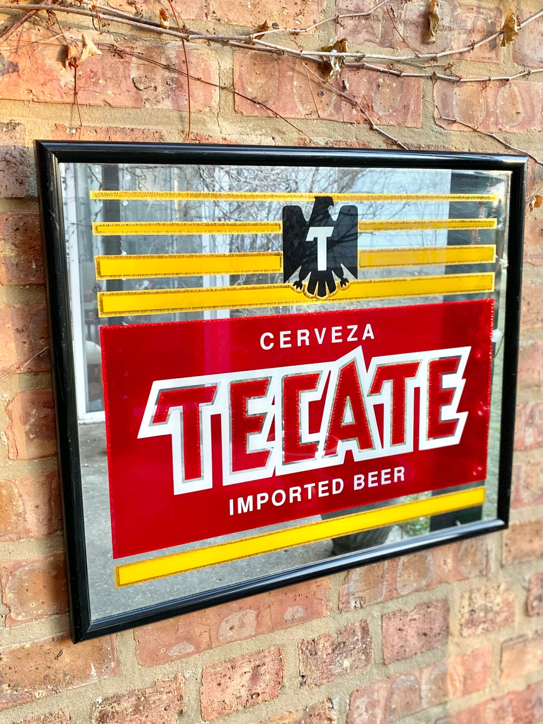 Vintage Tecate Beer Mirror Sign Vintage Beer Mirror Vintage Etsy