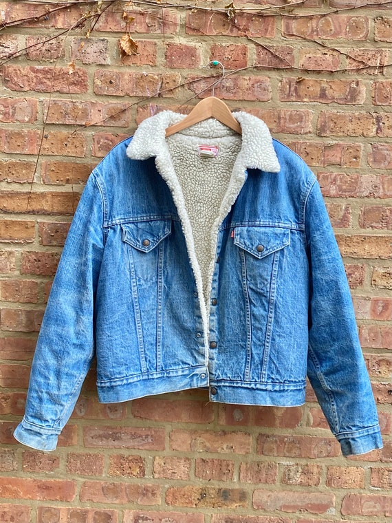 Vintage Levi's Sherpa Jean Jacket, Vintage Trucke… - image 1