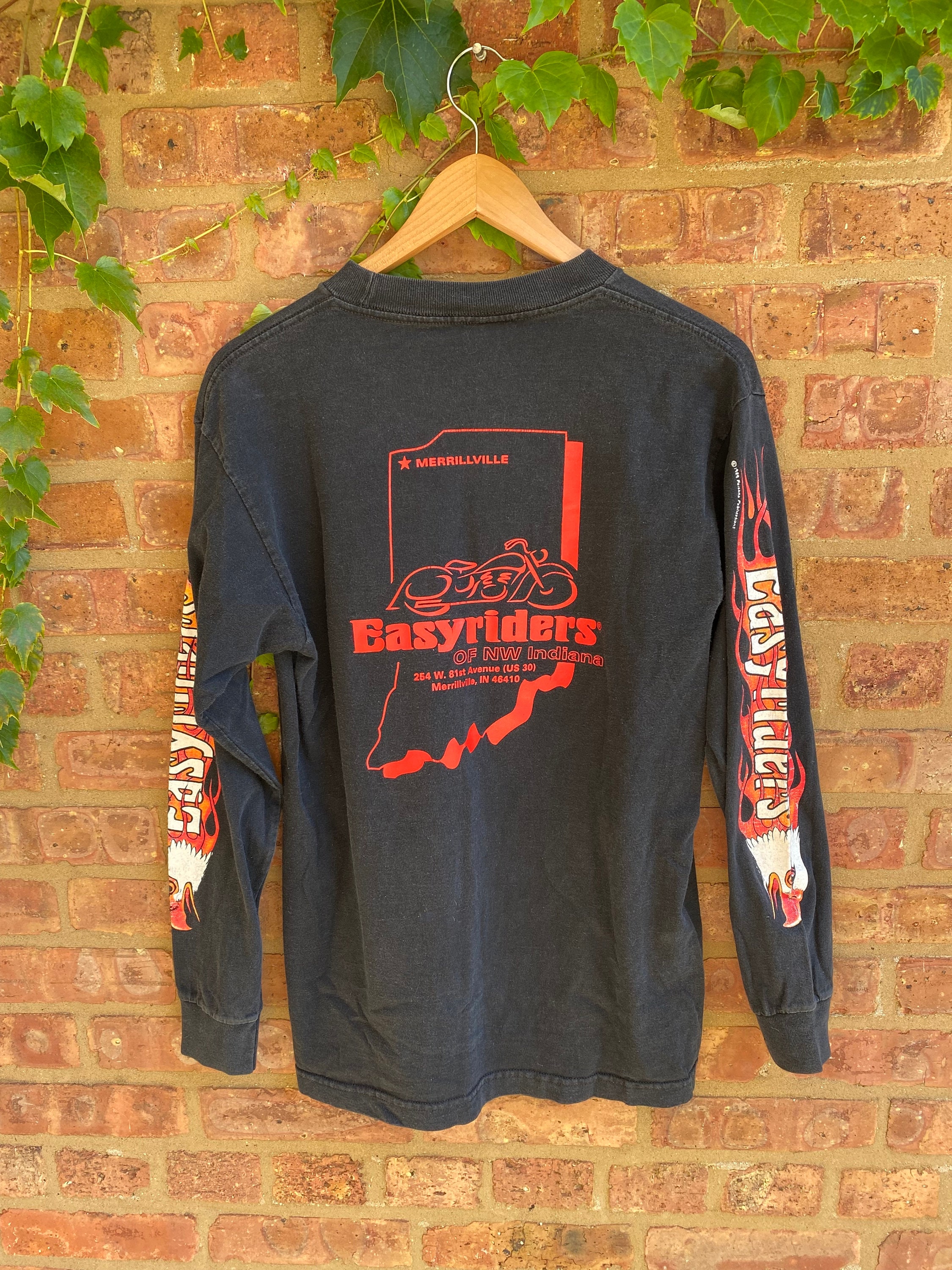 Vintage Vintage 90s Easyriders Cycle Magazine Eagle T Shirt Black