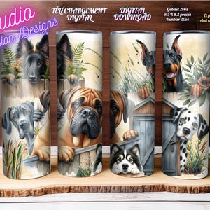 Chiens - Dogs - Mastiff - Bulldog - Dalmatien - Husky - Danois -German Shepherd-Berger allemand-Téléchargement  Digital  Download-PNG-300dpi