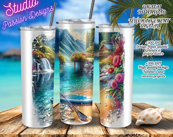 Paddleboard - Tropical - Various projects - Tumbler 20oz - Mug - Tumbler and various projects - Digital Download