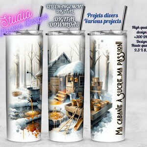 Zuckerhütte – Ahornsirup – Reifen – Leidenschaft – auf Französisch – Zuckerhütte – Ahornsirup – Tumbler/Becher – Tasse/Tasse – T-Shirt/Pullover