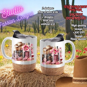 No Tags no restarts - Country - Cowgirl - Pink - Luxury  -PNG  - Projets divers - Sur fond transparent -  2 versions: avec et sans texte