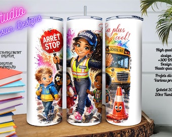 2 VERSIONS: French and textless - Brigadier - School - The coolest - Stop - Students - Children - PNG-SUBLIMATION - Digital download