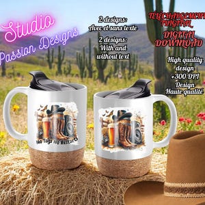 No Tags No Restarts - Cowboy - Danse en ligne - Country - Music - Sur fond transparent - Gobelets - Chandail -PNG- 300+ dpi- 2 designs