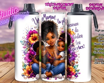 Afro Mom - Children - Precious Pearl - Mother - Quote - IN FRENCH - Inspiring - Digital download - PNG - Sublimation - Various projects