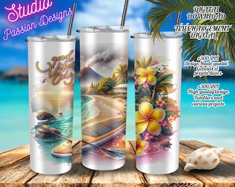 Paddleboard - South - Tropics - Amazing - Good vibes only - Tumbler 20oz Goblet -PNG-Digital Download