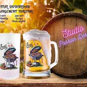 BBQ - Barbecue - Chef- SUBLIMATION - Digital Download- PNG - Clipart