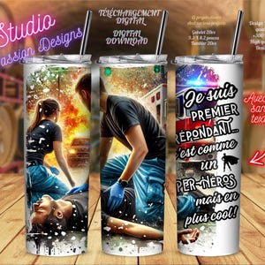 Premier répondant - First responder- Emergency - Urgence - Tumbler 20oz - Gobelet 20oz - Tasse- Mug -  PNG - Digital Download - En français