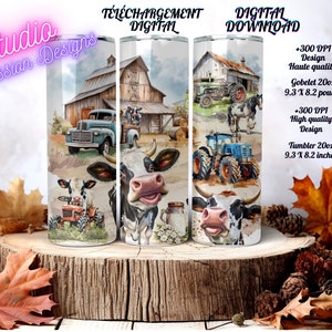 Cows - Milk - Dairy Farm - Horse - PNG - Funny Cows - Dairy Farm - Horse - 20oz Tumbler - 20oz Tumbler - Wrap - +300dpi