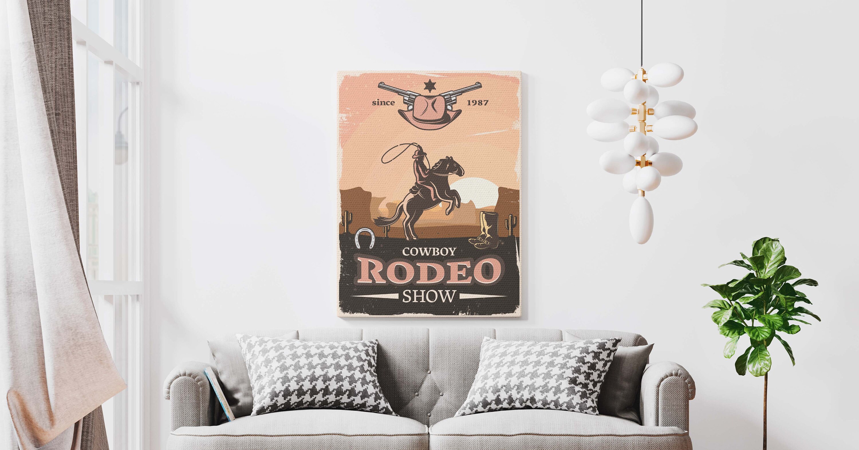 Cowboy Rodeo Poster Print, Album Modern Art, Room Decor, Music Decor ...