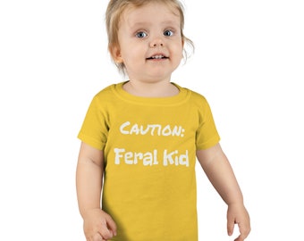 Voorzichtigheidsshirt voor kinderen Grappig shirt voor kinderen Crazy Kids voorzichtigheidsshirt