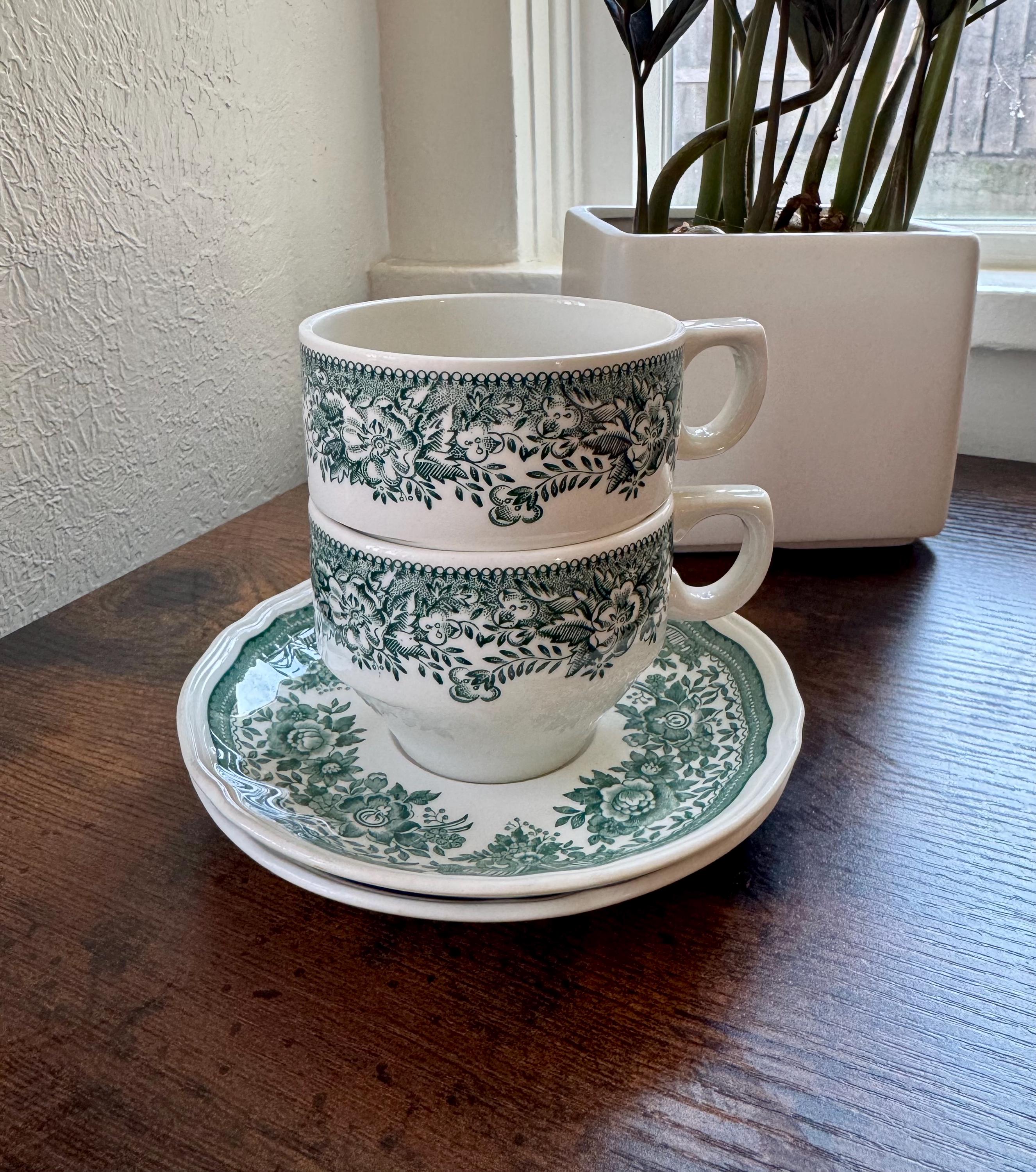 Villeroy & Boch Mettlach Fasan Pheasant Tea Cup Saucer Germany