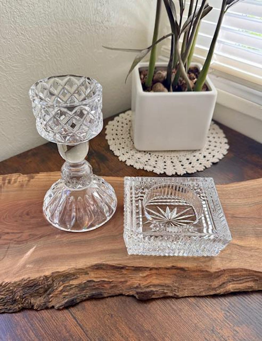 Vintage Crystal Candle Holders Set Waterford Crystal Votive Holder Cut ...