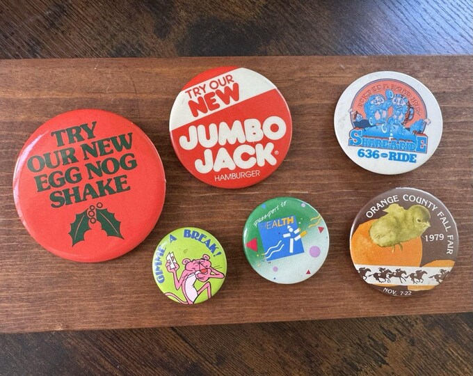 Vintage Advertising Pins Buttons Pin Back Pinback Lot of 6 - Etsy
