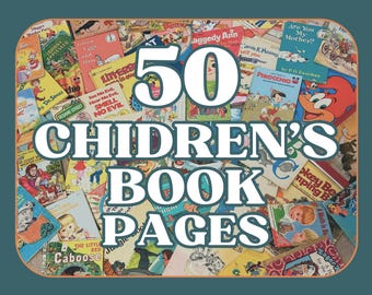 Children&#39;s Book Pages for Crafts: Vintage Illustrations, Scrapbooking, Decoupage (50-Piece Bundle