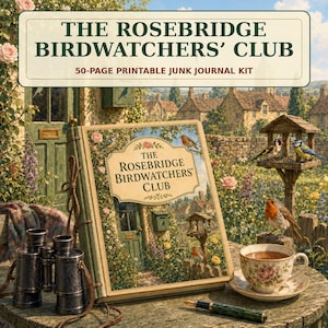 Skräpjournalkit från Vintage Birdwatchers’ Club: 50 utskrivbara sidor med interaktiv brevlåda