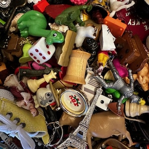 Trinket Grab bags-Crow Core-mini toys-found objects-shiny things-random selection