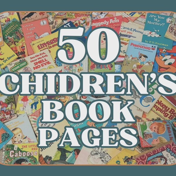 Vintage Kinderbuchseiten: Papiermodelle für Junk Journals, Scrapbooking