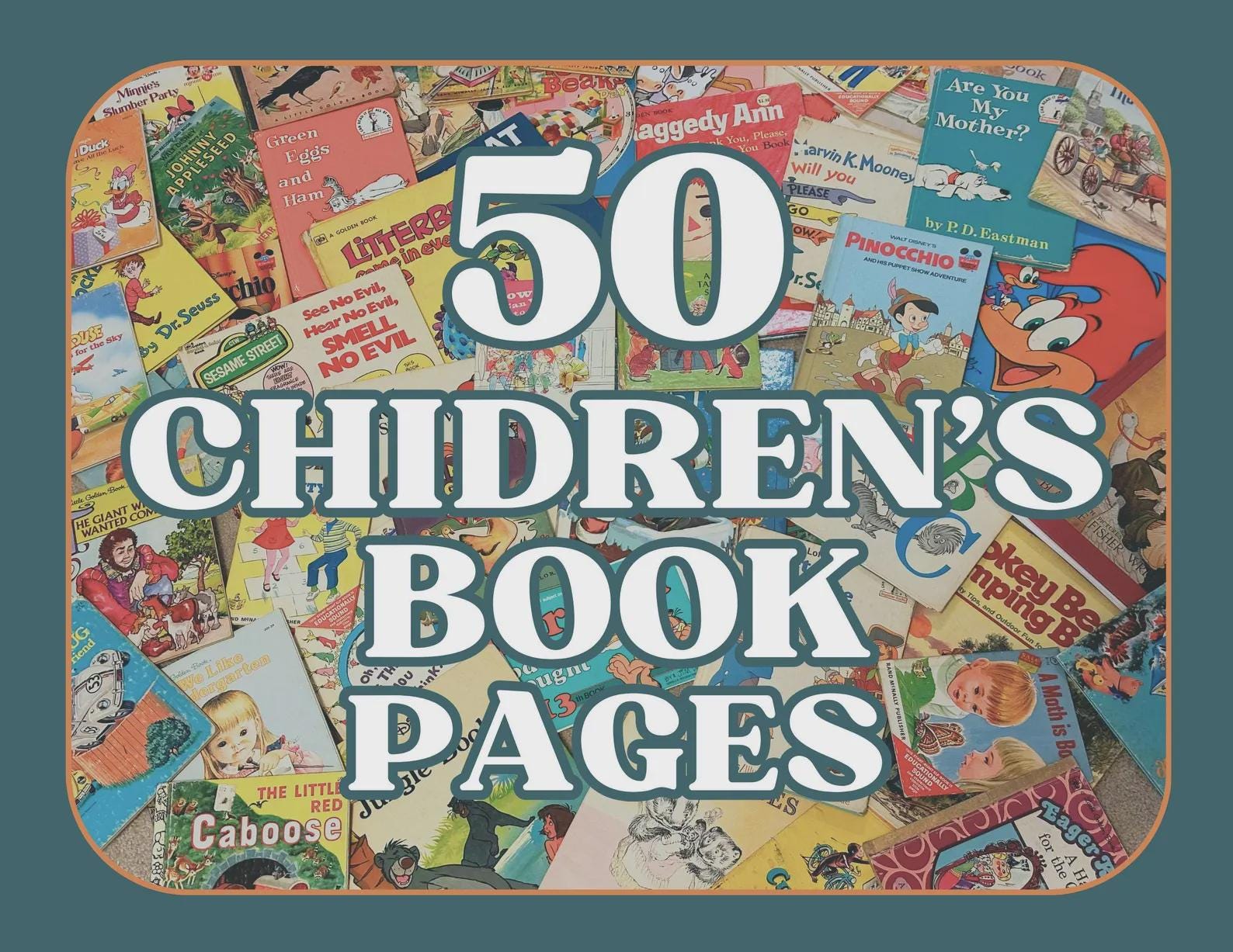 Vintage Children's Book Pages: Paper Crafts for Junk Journals, Scrapbooking