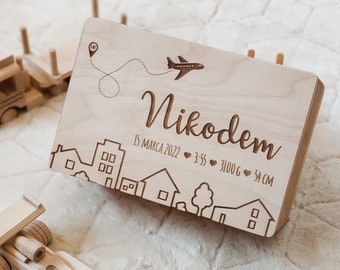 Memory Box Baby, personaliseerbare holzbox, doos voor baby's, doos voor baby's, doos voor baby's, personaliseerbare cadeau voor baby