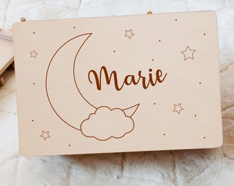 Memory Box Baby, personaliseerbare holzbox, doos voor baby's, doos voor baby's, doos voor baby's, personaliseerbare cadeau voor baby