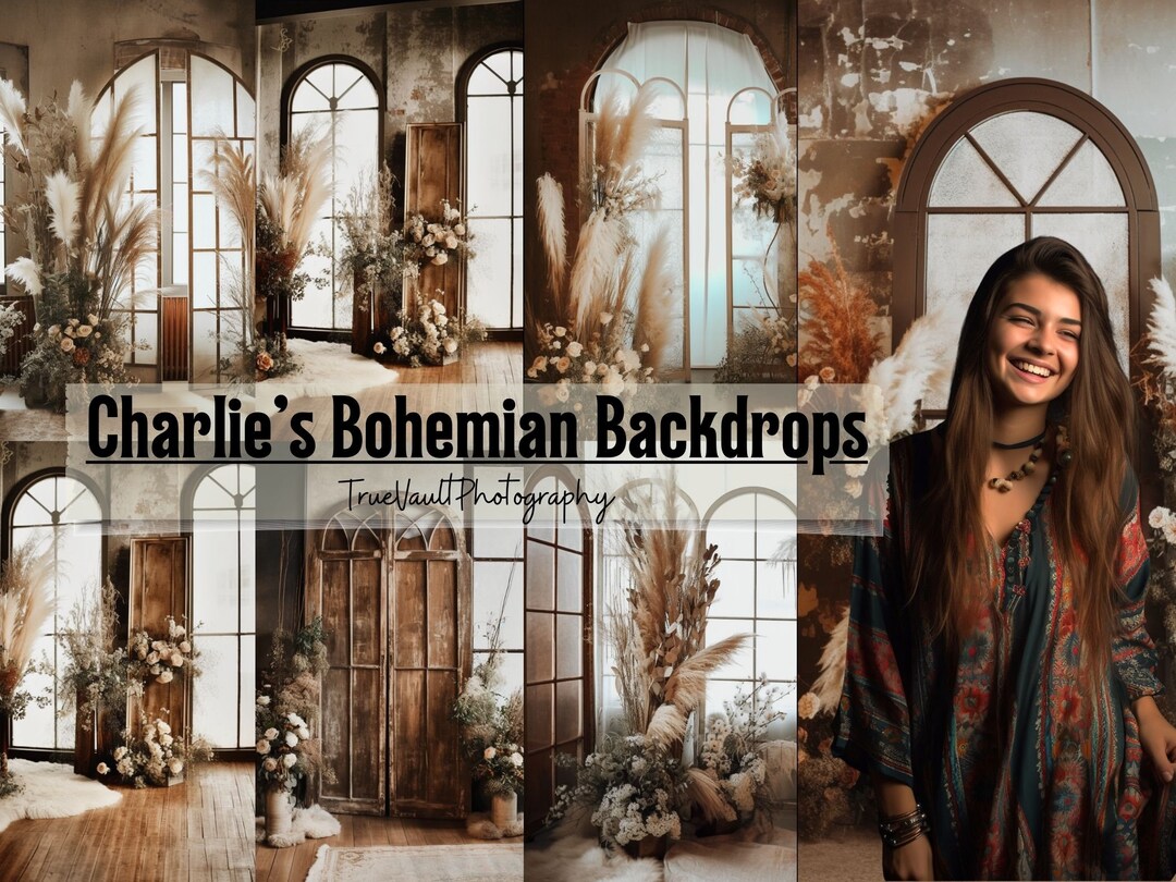 Charlie's Boho Style Backdrop Boho Style Rustic Chamber - Etsy