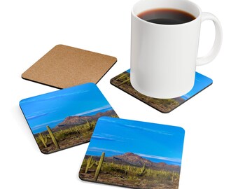 Arizona - Sonoran Desert Landscape Eco-Friendly Coasters - Set of 4