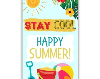 Happy Summer Geschenkanhänger – Ende des Jahres Geschenk für Lehrer (PDF zum Ausdrucken)