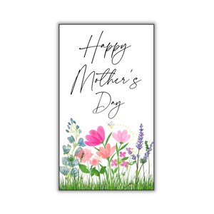 Happy Mother&#39;s Day Wildflower Printable Gift Tag for Goodie or Favor Bags