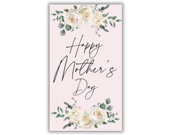 White Rose Mother's Day Gift Tag Printable (PDF)