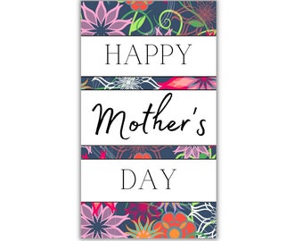 Neon Floral Mother's Day Gift Tags (PDF Printable)