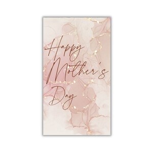 Happy Mother&#39;s Day Pink Gold Marble Cookie Gift Tag Easy Quick Present for Mom Printable pdf Instant Download