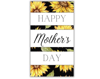 Sunflower Mother's Day Gift Tag, Printable Favor Tag (PDF)