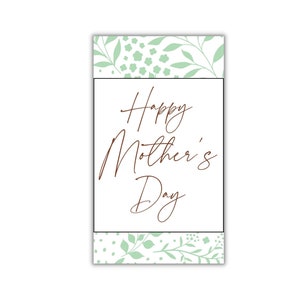 Mother&#39;s Day Gift Tag, Green Leaf, Happy Mothers Day, Printable Gift Tags, Mothers Day, Mothers Day Gift, Gift Tag, Gift for Mom, Gift Tags