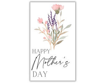 Mother's Day Watercolor Floral Gift Tag (Printable PDF)