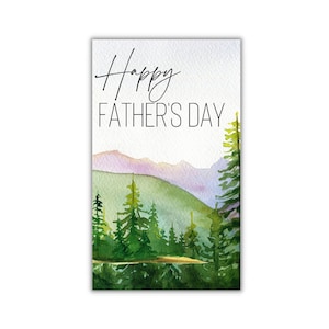 Sac cadeau fête des pères Forest Mountain Idées à imprimer pour papa papa grand-père grand-père papa mari beau-père de fille fils femme