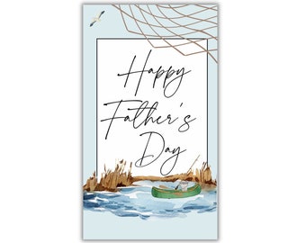 Fishing Father's Day Gift Tags for Dad, Grandpa (PDF Printable)