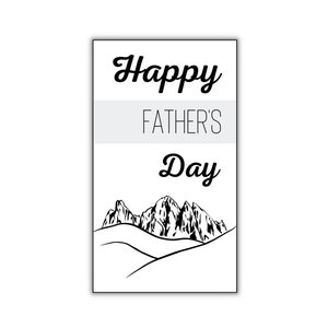 Etiquettes cadeaux à imprimer pour la fête des pères en montagne - Idées cadeaux pour papa, mari, beau-père, grand-père, petit ami, oncle de la fille, du fils, de la femme