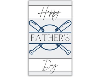Baseball Father's Day Gift Tags – Printable Goodie Bag Favors (PDF)