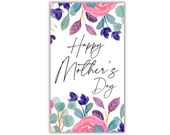 Mother's Day Gift Tag | Printable Floral Design (PDF Download)