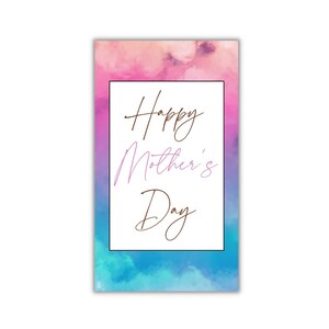 Mother&#39;s Day Gift Tag, Ombre Rainbow, Happy Mother&#39;s Day, Mothers Day Tag, Printable Gift Tags, Mothers Day Gift, Mothers Day Tags, Gift Tag