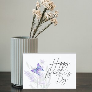 Étiquette-cadeau de biscuits papillon violet Joyeuse fête des mères, cadeau rapide facile pour maman, PDF imprimable, téléchargement immédiat