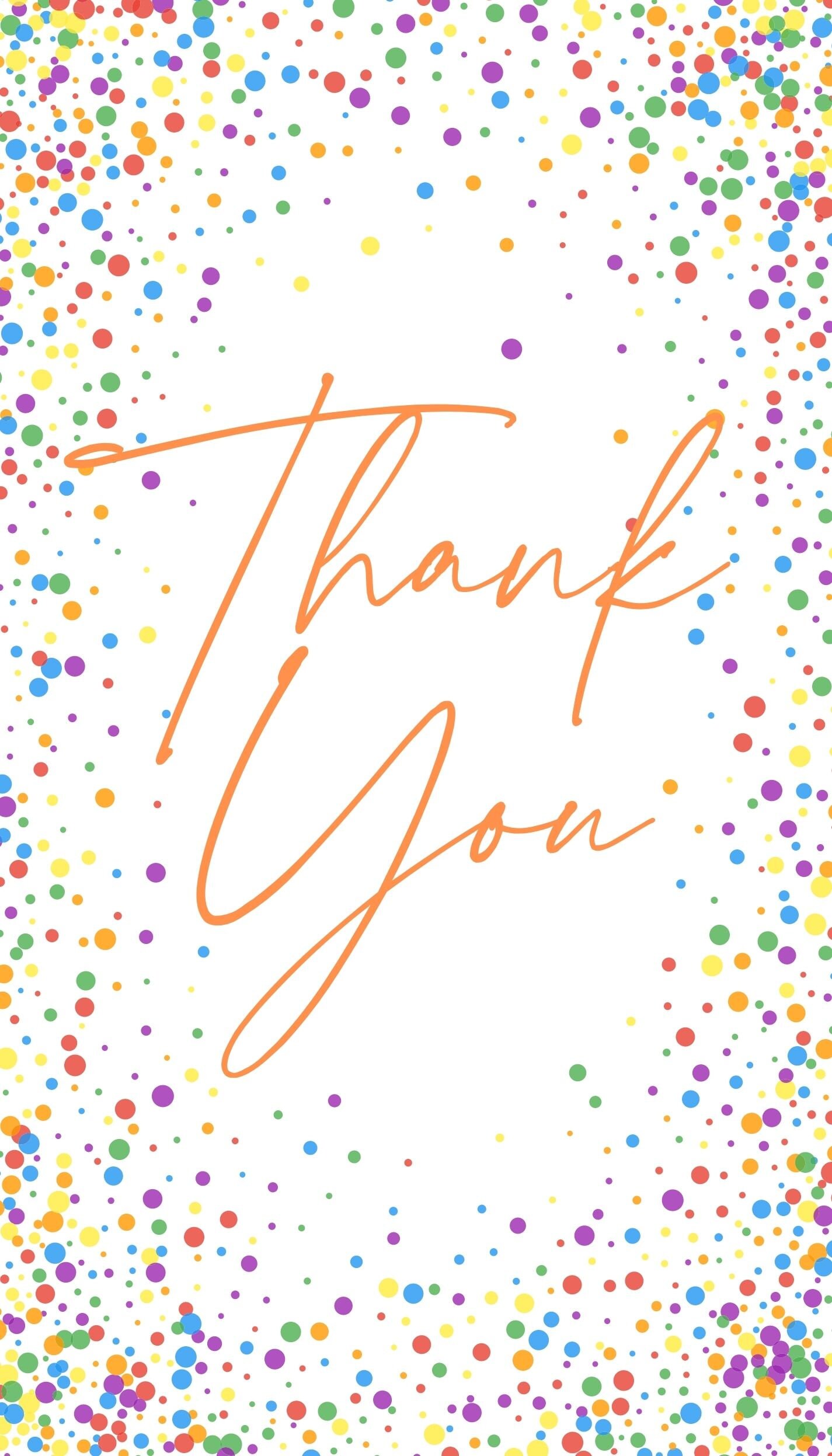 Confetti Thank You Gift Tags: Printable PDF Template - Etsy