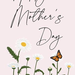 Étiquettes cadeaux pour la fête des mères, marguerites et papillons, cadeau pour maman, étiquette cadeau imprimable, étiquettes pour la fête des mères, bonne fête des mères, étiquettes cadeaux imprimables