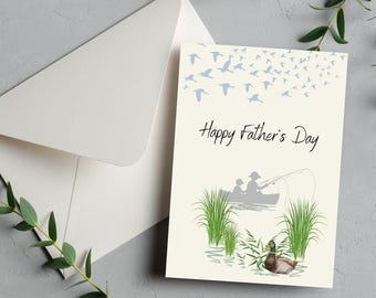 Father's Day Fishing Card: Printable Greeting Card for Dad (PDF)